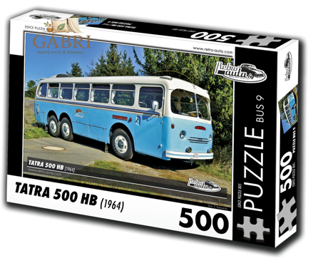 RETRO-AUTA Puzzle BUS č. 9 Tatra 500 HB (1964) 500 dílků