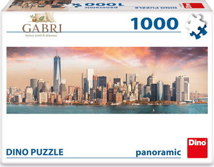 DINO Panoramatické puzzle Manhattan za soumraku, New York 1000 dílků