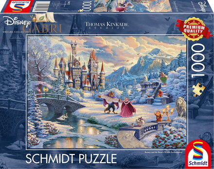 SCHMIDT Puzzle Kráska a zvíře: Zimní kouzlo 1000 dílků