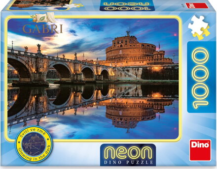 DINO Svítící puzzle Andělský hrad 1000 dílků
