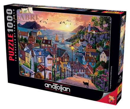 ANATOLIAN Puzzle Pobřežní město při západu slunce 1000 dílků