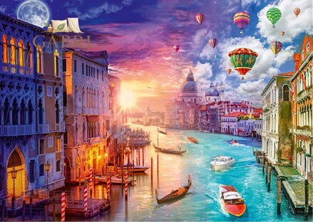 SCHMIDT Puzzle Den a noc: Benátky 1000 dílků