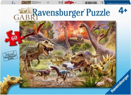 RAVENSBURGER Puzzle Dinosauři na útěku 60 dílků