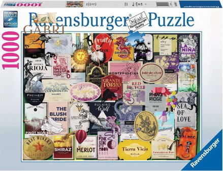 RAVENSBURGER Puzzle Kolekce vinných vinět 1000 dílků