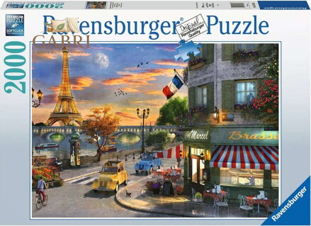 RAVENSBURGER Puzzle Západ slunce v Paříži 2000 dílků