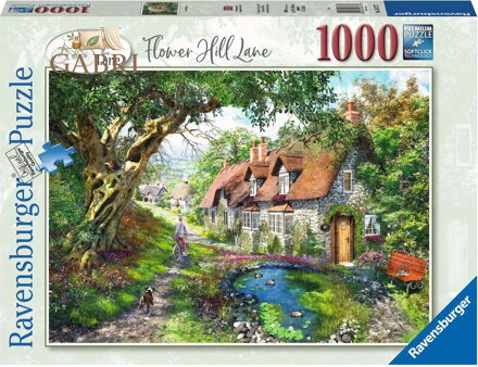 RAVENSBURGER Puzzle Venkovský domek s rozkvetlou zahradou 1000 dílků