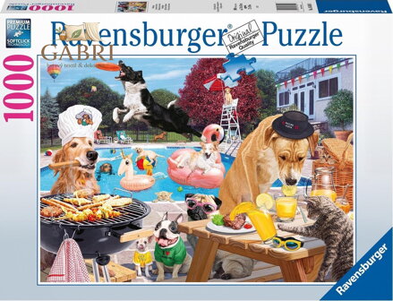 RAVENSBURGER Puzzle Psí létní dny 1000 dílků