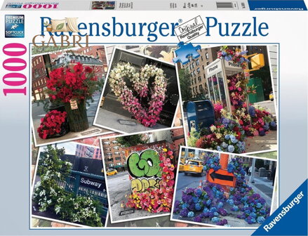 RAVENSBURGER Puzzle Květiny v New Yorku 1000 dílků