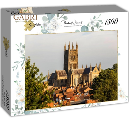 GRAFIKA Puzzle Katedrála ve Worcestru - pohled z parku Královské pevnosti 1500 dílků