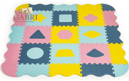 ECOTOYS Pěnové puzzle Tvary pastelové SX s okraji