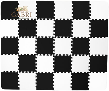 Kinderkraft Pěnový koberec Luno Černo-bílý 30ks (29,5x29,5)