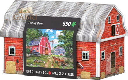 EUROGRAPHICS Puzzle v plechové krabičce Rodinný statek 550 dílků