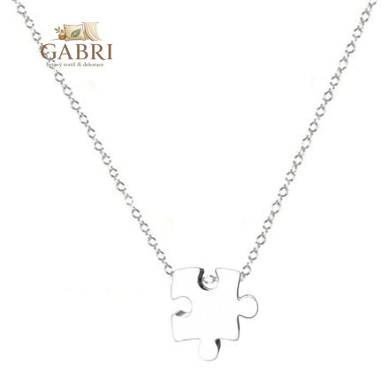 Ocelový řetízek s přívěskem Puzzle