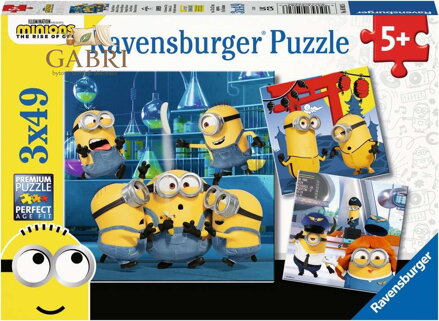 RAVENSBURGER Puzzle Mimoni 2: Padouch přichází 3x49 dílků