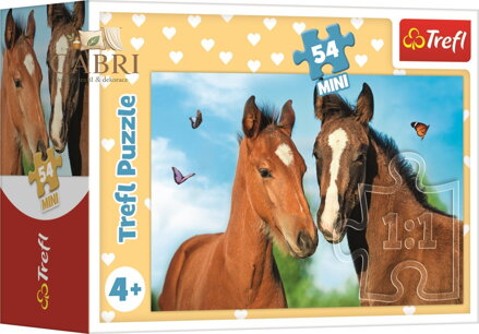 TREFL Puzzle Roztomilá zvířátka: Pár koní 54 dílků
