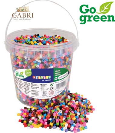PLAYBOX Zažehlovací korálky Go Green v kbelíku 5000ks