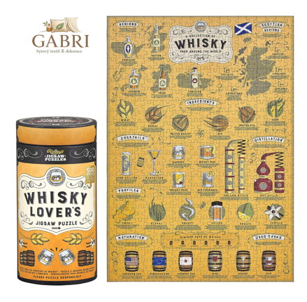 RIDLEY'S GAMES Puzzle Pro milovníky whisky 500 dílků