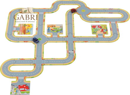 GOKI Podlahová autodráha + 2 autíčka