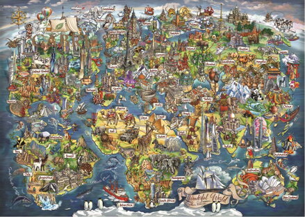 ANATOLIAN Puzzle Úžasná mapa světa 3000 dílků