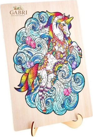 GRAFIX Obrysové puzzle Jednorožec 130 dílků