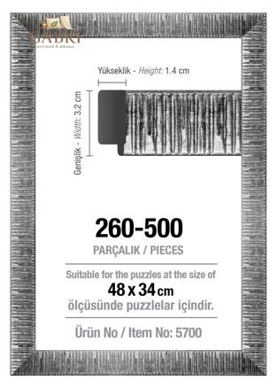 ART PUZZLE Rám na puzzle 48x34cm stříbrný (5700)