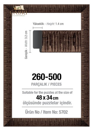 ART PUZZLE Rám na puzzle 48x34cm hnědý (5702)