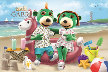 Puzzle Treflíci: Na pláži 54 dílků