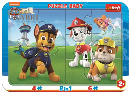 TREFL Baby puzzle Šťastná Tlapková patrola 2v1, 10 dílků