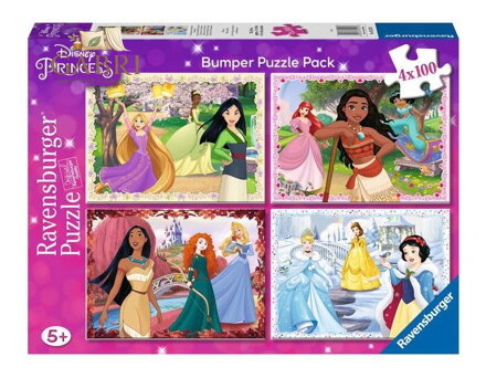 RAVENSBURGER Puzzle Disney: Princezny 4x100 dílků
