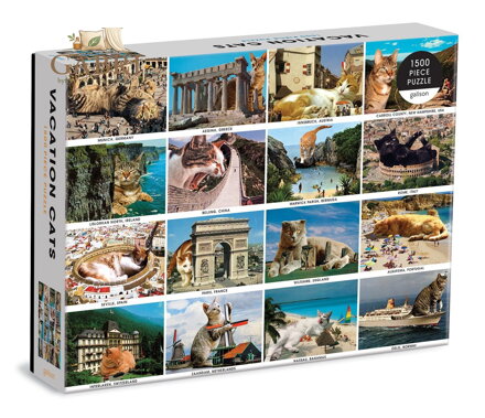 GALISON Puzzle Kočky na dovolené 1500 dílků