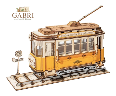 ROBOTIME Rolife 3D dřevěné puzzle Tramvaj 145 dílků