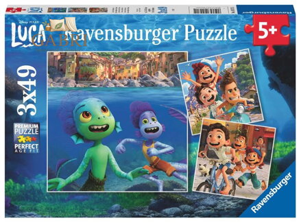 RAVENSBURGER Puzzle Disney Pixar: Luca 3x49 dílků