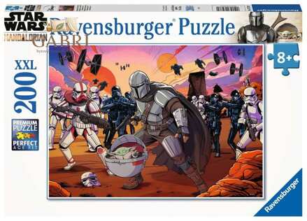 RAVENSBURGER Puzzle Star Wars - Mandalorian: Tváří v tvář XXL 200 dílků