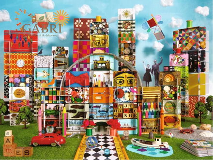 RAVENSBURGER Puzzle Eames: Domeček z karet Fantazie 1500 dílků