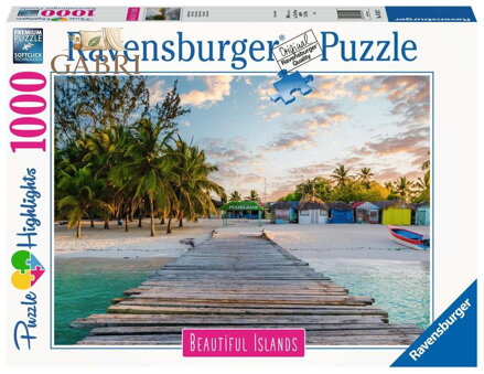 RAVENSBURGER Puzzle Nádherné ostrovy: Maledivy 1000 dílků
