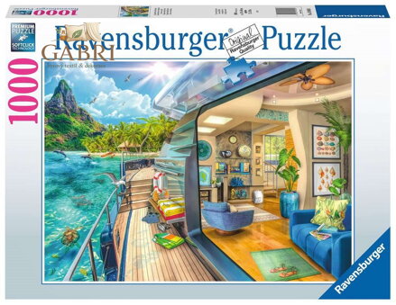 RAVENSBURGER Puzzle Ubytování na tropickém ostrově 1000 dílků