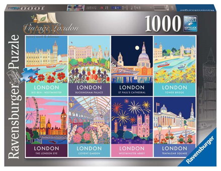 RAVENSBURGER Puzzle Londýn ve vintage stylu 1000 dílků