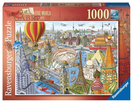 RAVENSBURGER Puzzle Cesta kolem světa za 80 dní 1000 dílků