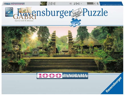 RAVENSBURGER Panoramatické puzzle Chrám džungle Pura Luhur Batukaru, Bali 1000 dílků