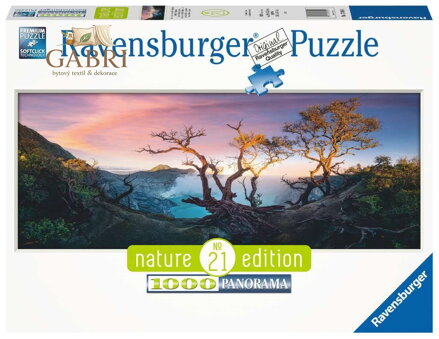 RAVENSBURGER Panoramatické puzzle Sirnaté jezero na hoře Ijen, Jáva 1000 dílků