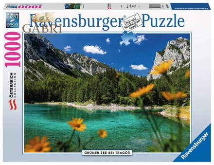 RAVENSBURGER Puzzle Zelené jezero, Tragöß, Rakousko 1000 dílků