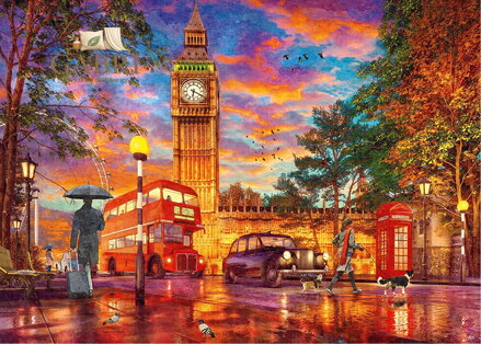 RAVENSBURGER Puzzle Západ slunce na Parlamentním náměstím, Londýn 1000 dílků