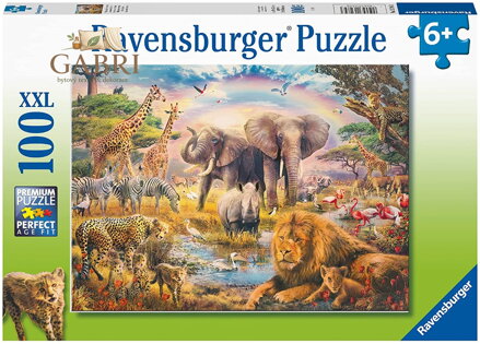 RAVENSBURGER Puzzle Africká savana XXL 100 dílků