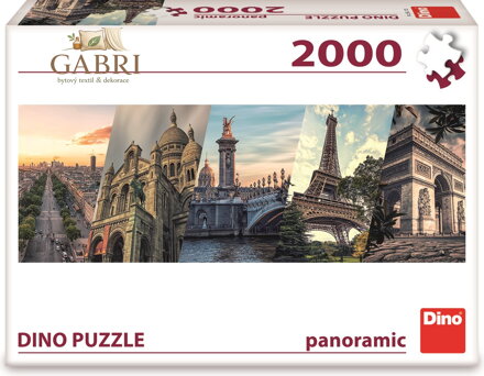 DINO Panoramatické puzzle Paříž koláž 2000 dílků