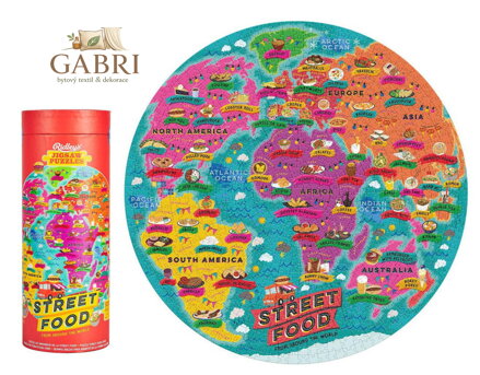 RIDLEY'S GAMES Kulaté puzzle Pro milovníky rychlého občerstvení 1000 dílků