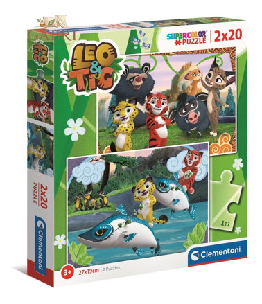 CLEMENTONI Puzzle Leo a Tig 2x20 dílků