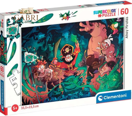 CLEMENTONI Puzzle Ahoj piráti! 60 dílků