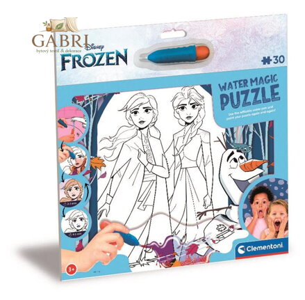 CLEMENTONI Puzzle s malováním vodou Water Magic: Ledové království 2, 30 dílků