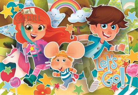 CLEMENTONI Obří podlahové puzzle Myšák Gigio 40 dílků