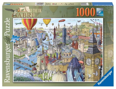 RAVENSBURGER Puzzle Kolem Velké Británie a Irska 1000 dílků